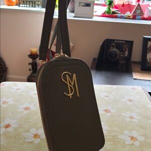 Steve Madden Olive Crossbody Bag with Gold Accents